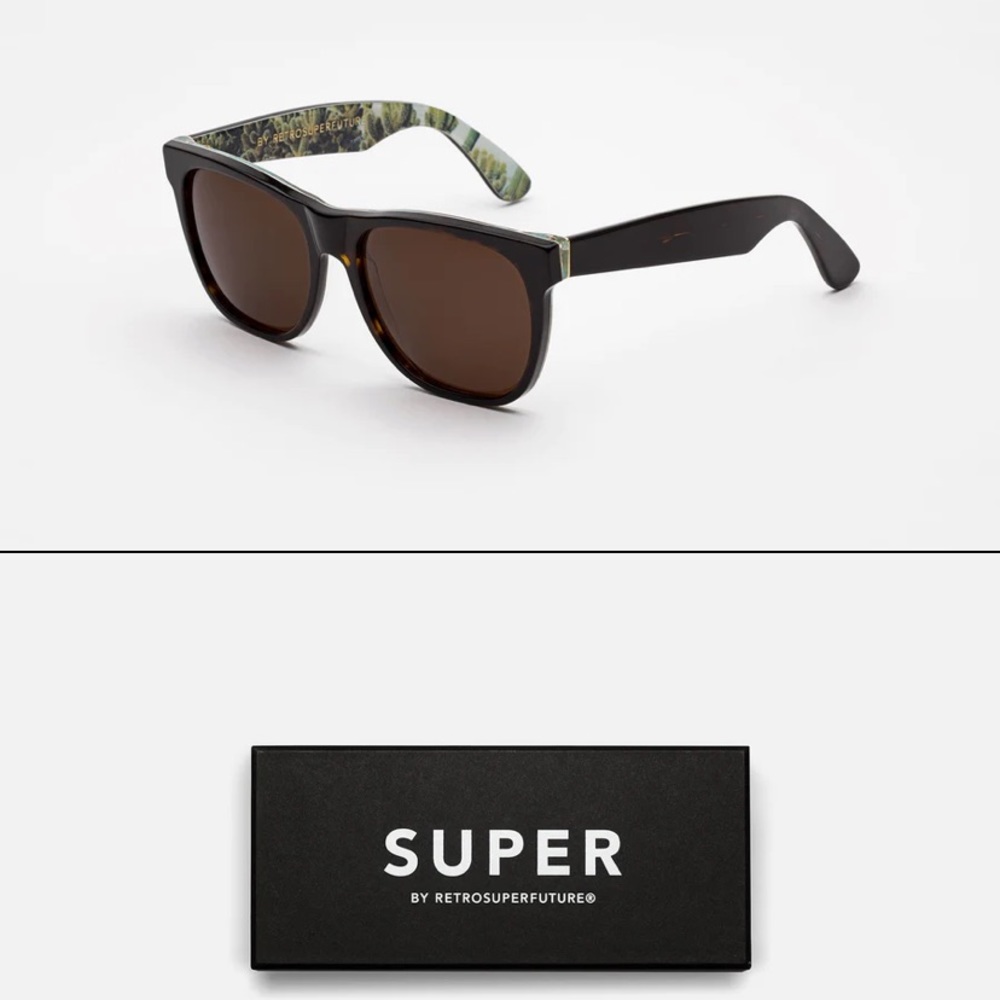 Vintage Retrosuperfuture Cactus Print Sunglasses